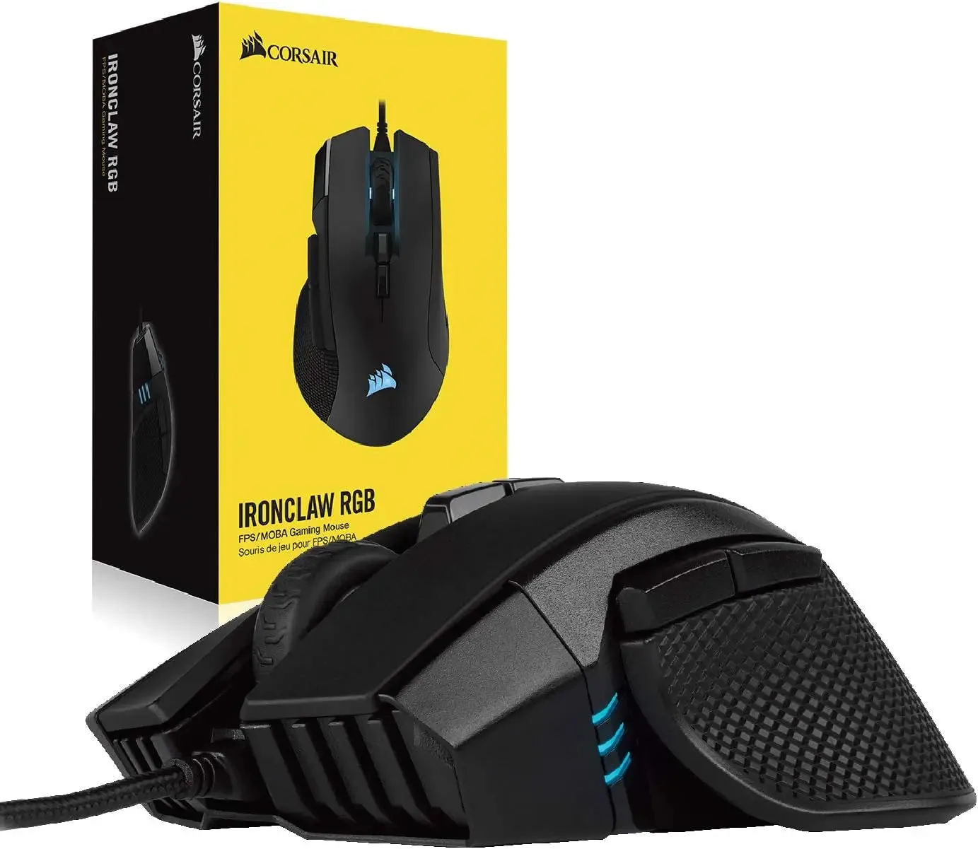 [12月聖誕優惠] Corsair IRONCLAW RGB FPS/MOBA Gaming Mouse CH-9307011-AP