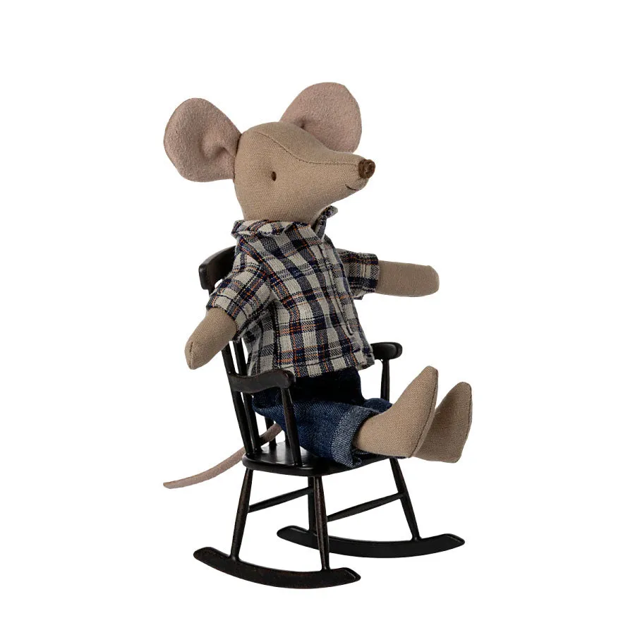 2023 Maileg Mouse Anthracite Rocking Chair