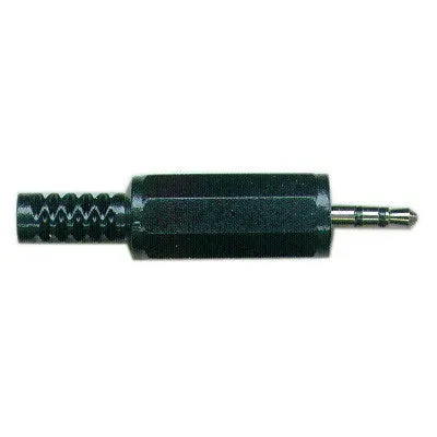 2.5mm Stereo Plug - Plastic, Black, strain relief (352-215-1)