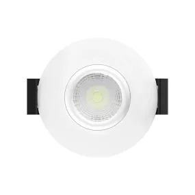 2" Gimbal Canless LED Downlight, 400lm, Selectable 2700K to 5000K, 38° Spot, Smooth Trim