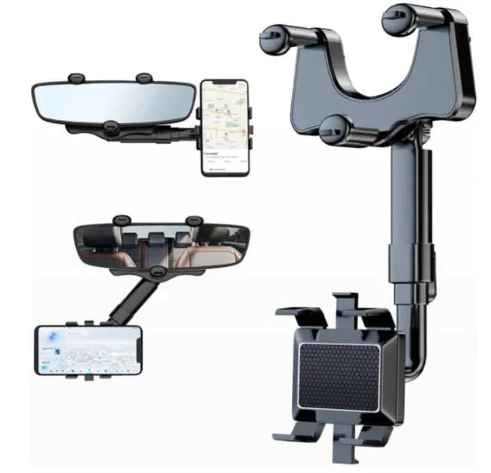 360-degree Rotatable and Retractable Dashboard Car Phone Holder