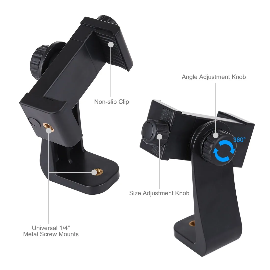 360 Degree Rotating Universal Horizontal Vertical Shooting Phone Clamp Holder Bracket