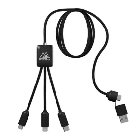 5-in-1 Charging Cable With Light-Up Logo (Q619822)