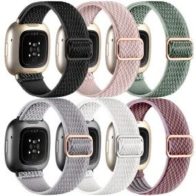 6 Pack Compatible with Fitbit Sense/Sense 2/Versa 3/Versa 4 Watch Bands for Women Men