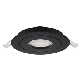 6" Gimbal LED Canless Recessed Light, 950 Lumens, Selectable 2700K to 5000K, Black Finish