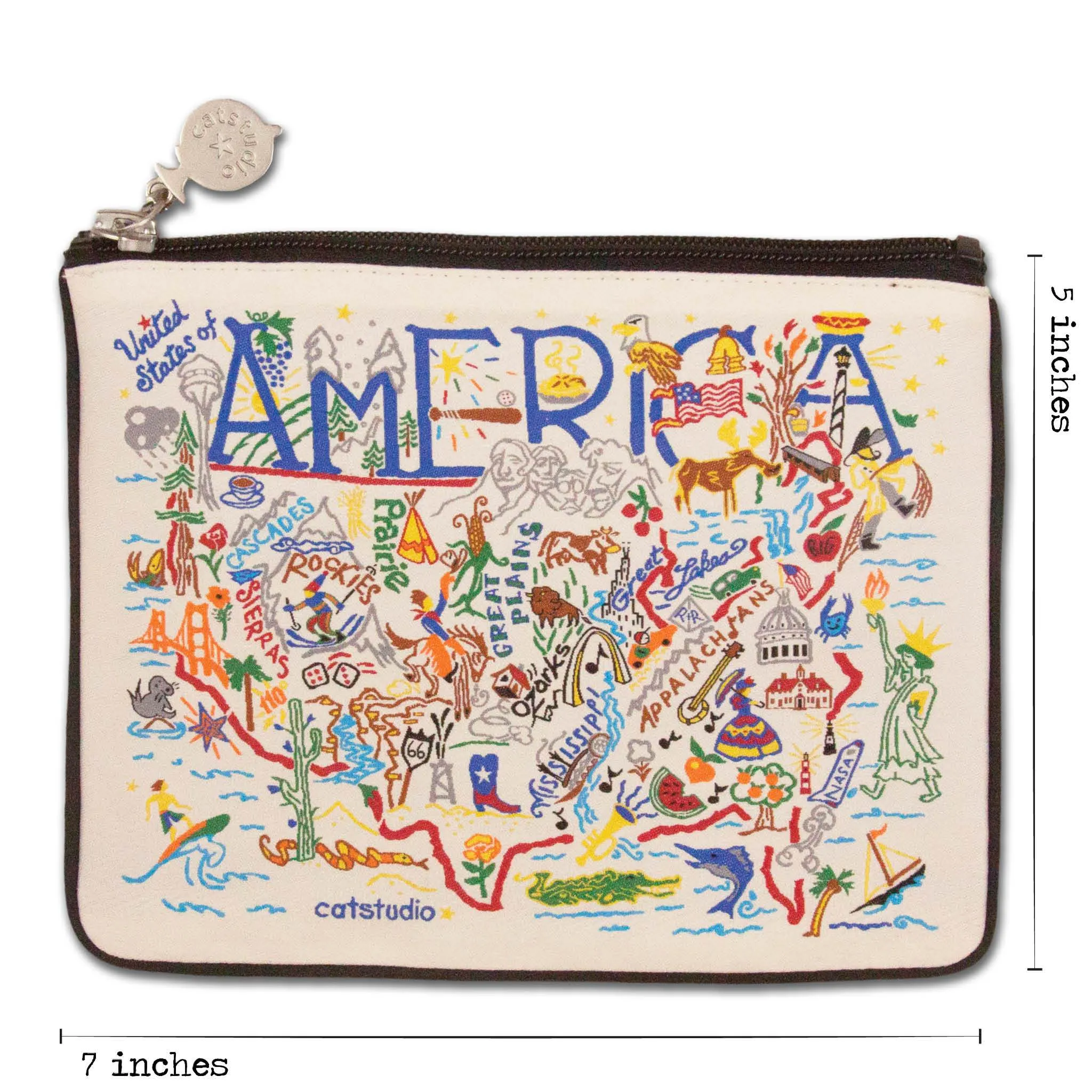 America Zip Pouch - Natural