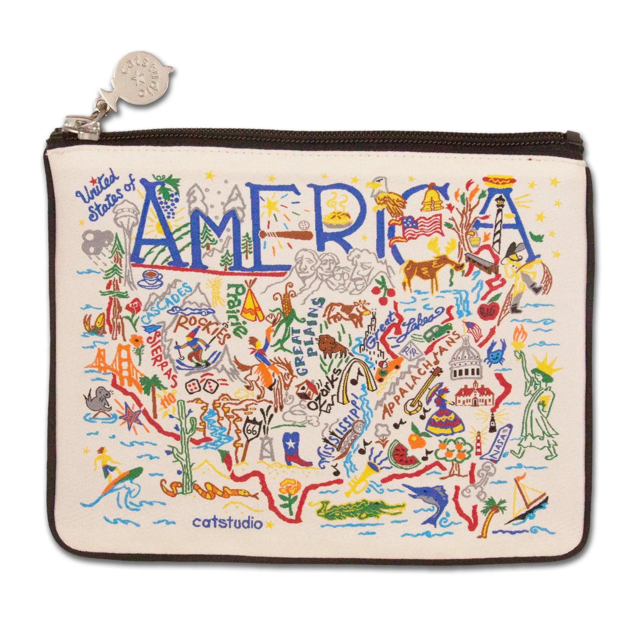 America Zip Pouch - Natural