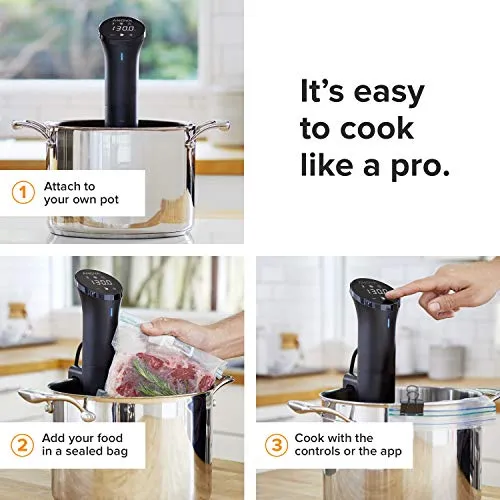 Anova Culinary AN400-US00 Nano Sous Vide Precision Cooker, 12.8" x 2.2" x 4.1", Silver