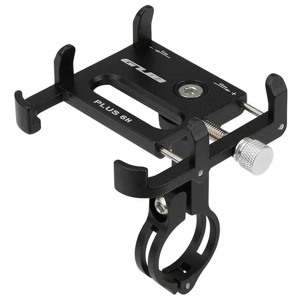 Anti-slip Bike Phone Holder with 360 Degree Rotation Aluminum Alloy Bicycle Motorcycle Phone Mount Clamp Holder for 3.5 - 6.2 Inch Mobile Phones