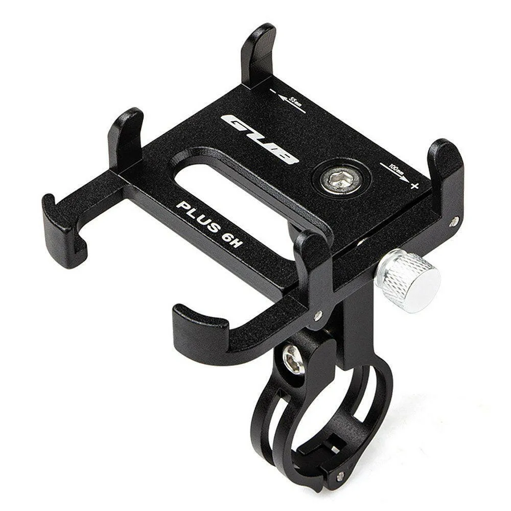 Anti-slip Bike Phone Holder with 360 Degree Rotation Aluminum Alloy Bicycle Motorcycle Phone Mount Clamp Holder for 3.5 - 6.2 Inch Mobile Phones