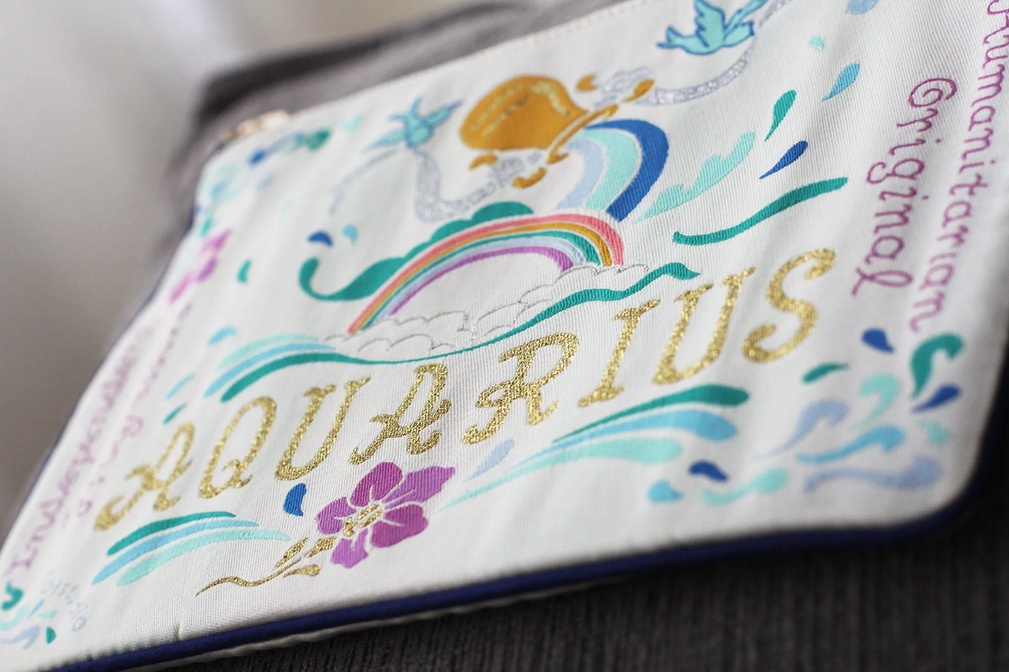 Aquarius Astrology Zip Pouch