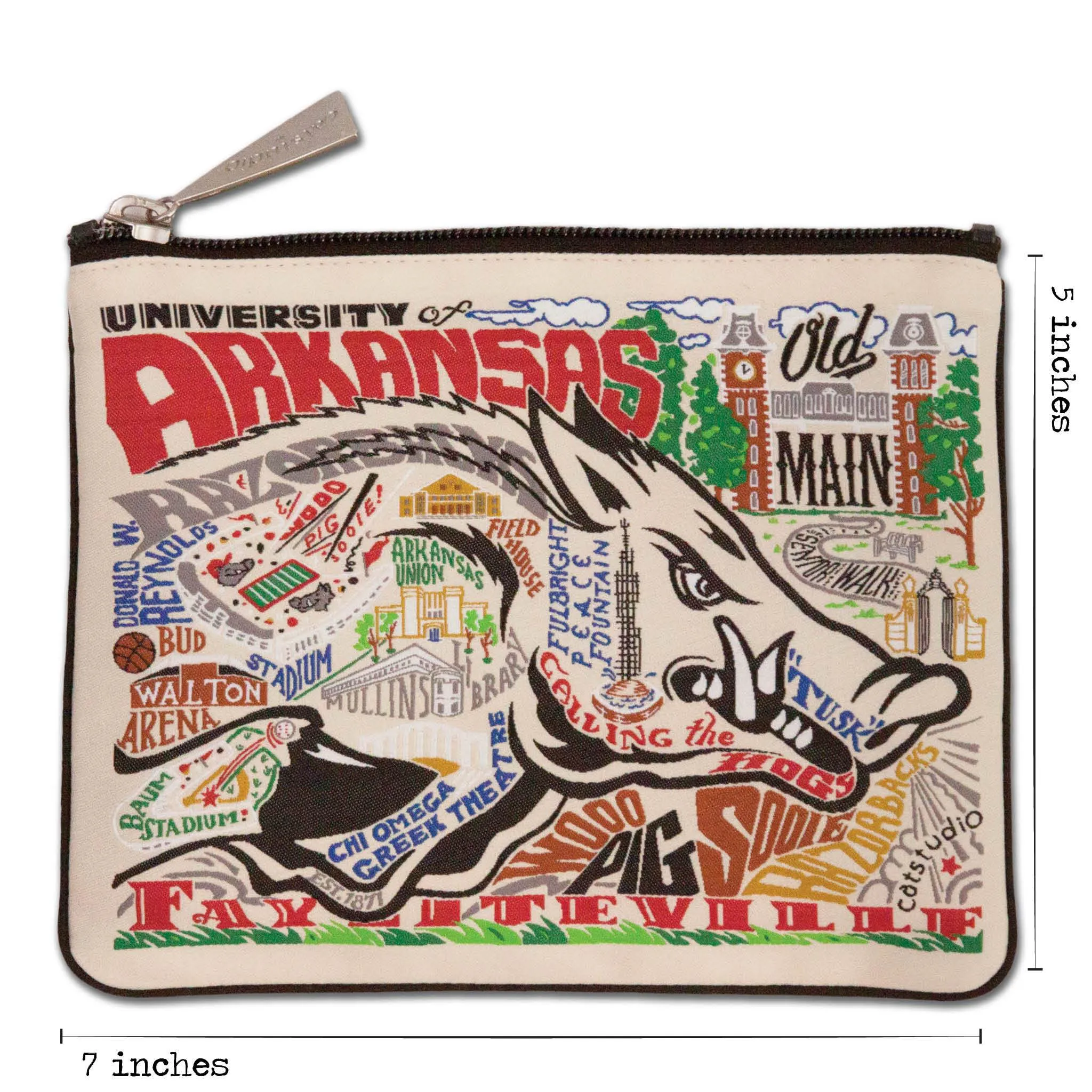 Arkansas, University of Collegiate Zip Pouch