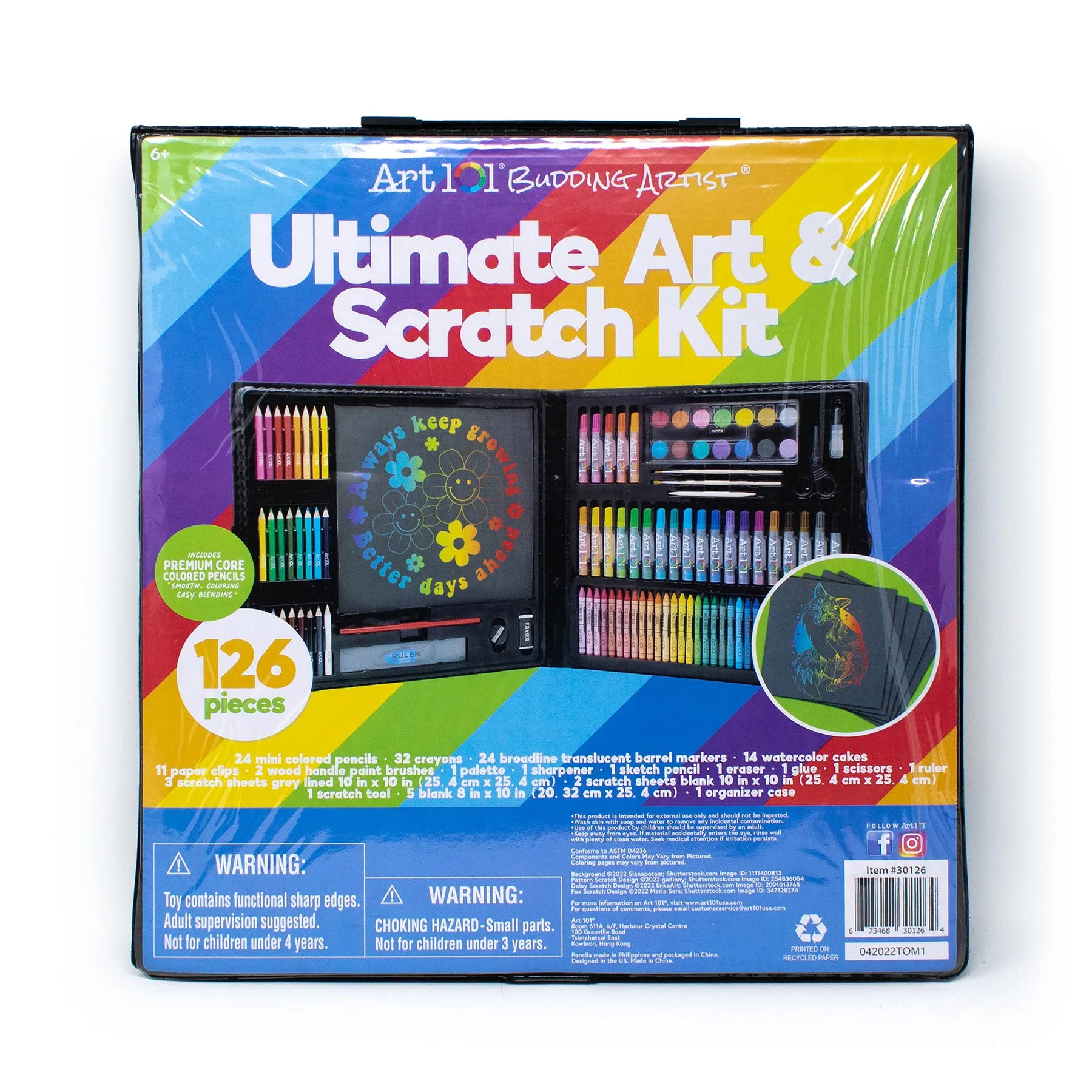 Art 101 Ultimate Scratch Art and Drawing Kit - 126 Pieces