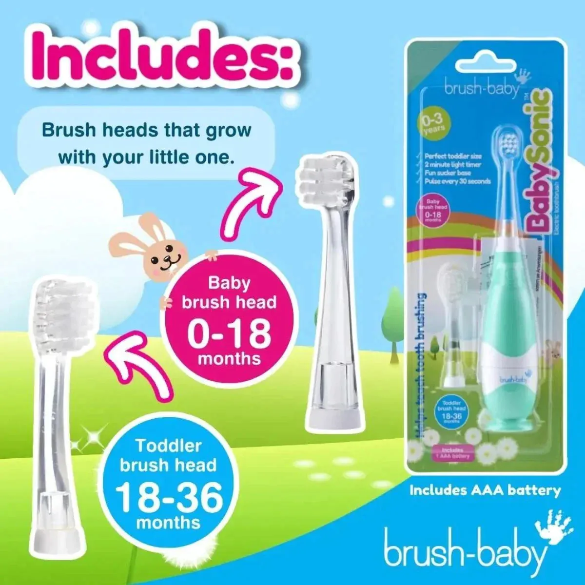 BabySonic® Toddler First Electric Toothbrush Gift Set