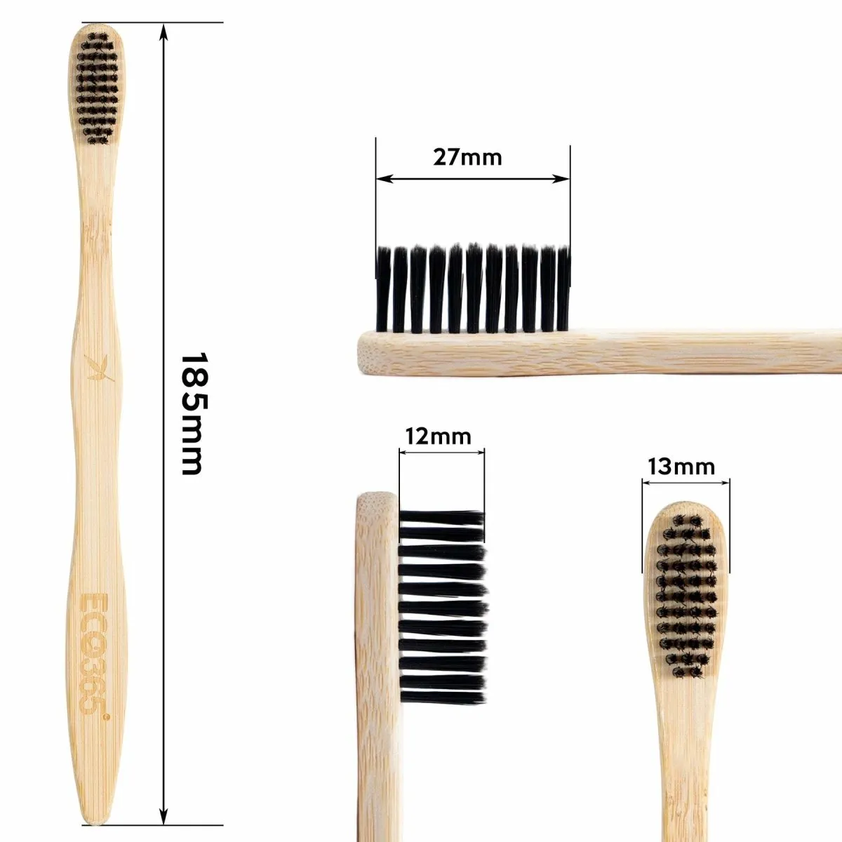 Bamboo Charcoal Toothbrush -  Pack of 4