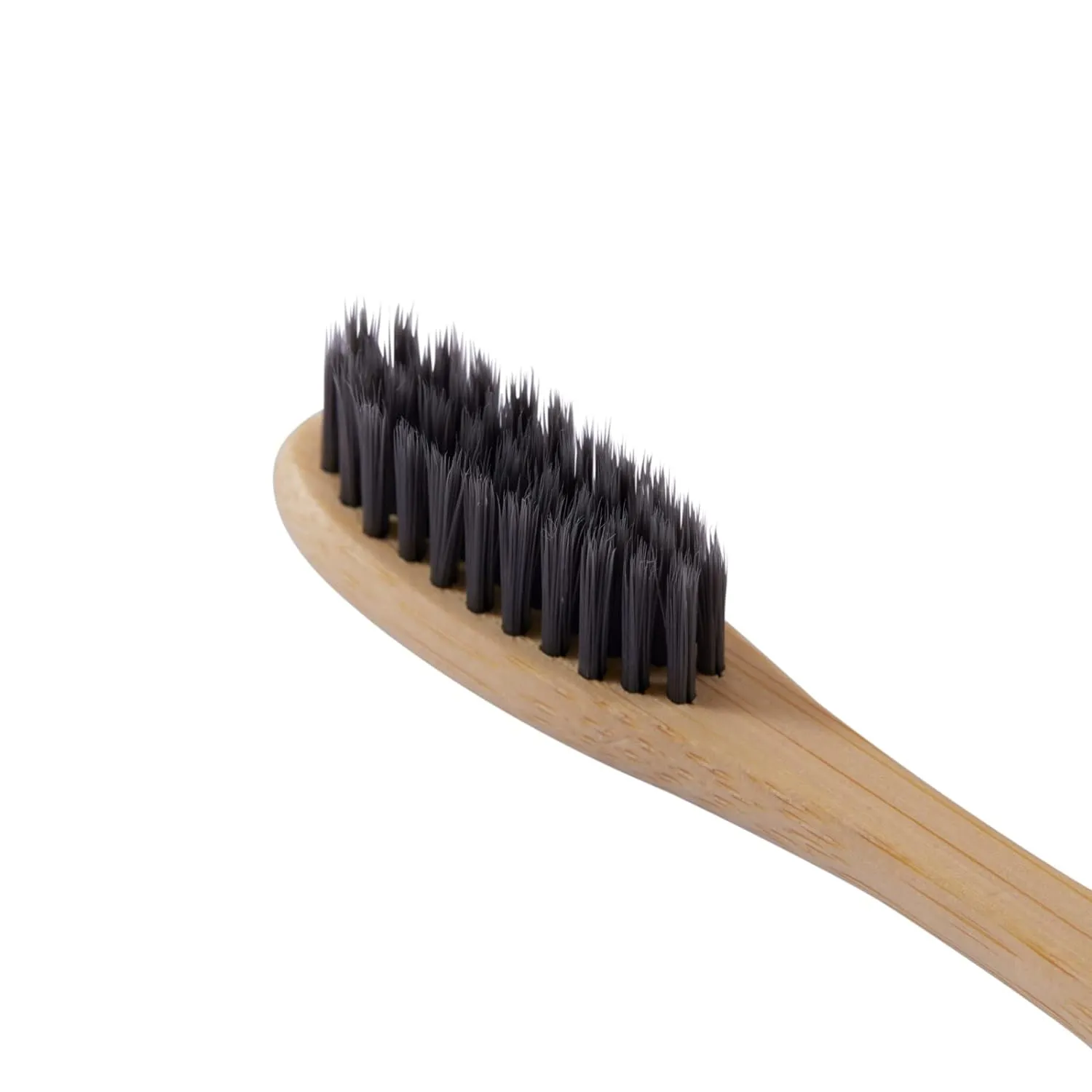 Bamboo Toothbrush with Activated Charcoal Bristles & Name Initials | Pack of 1