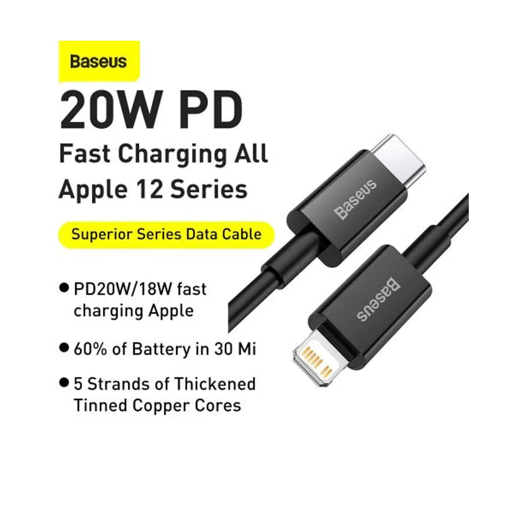 Baseus Superior Series Fast Charging Data Cable Type-C 20W 1m