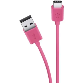 Belkin F2CU032bt06-PNK MIXIT? Charge & Sync 2.0 USB-A to USB-C Cable, 6ft (Pink)