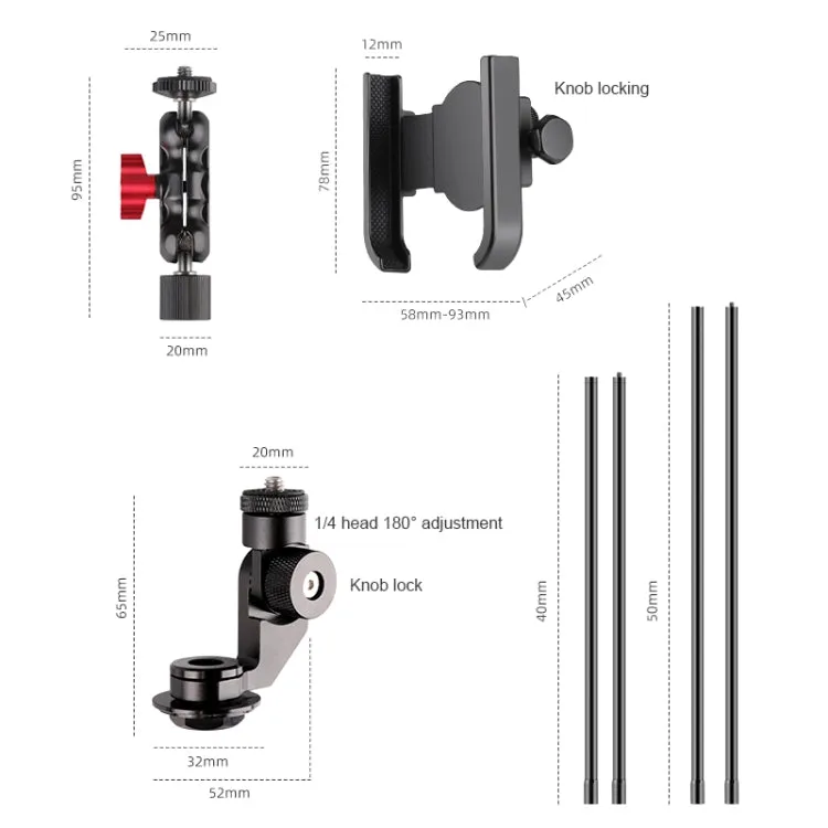 Bicycle Handlebar Holder 40cm Extension Rod