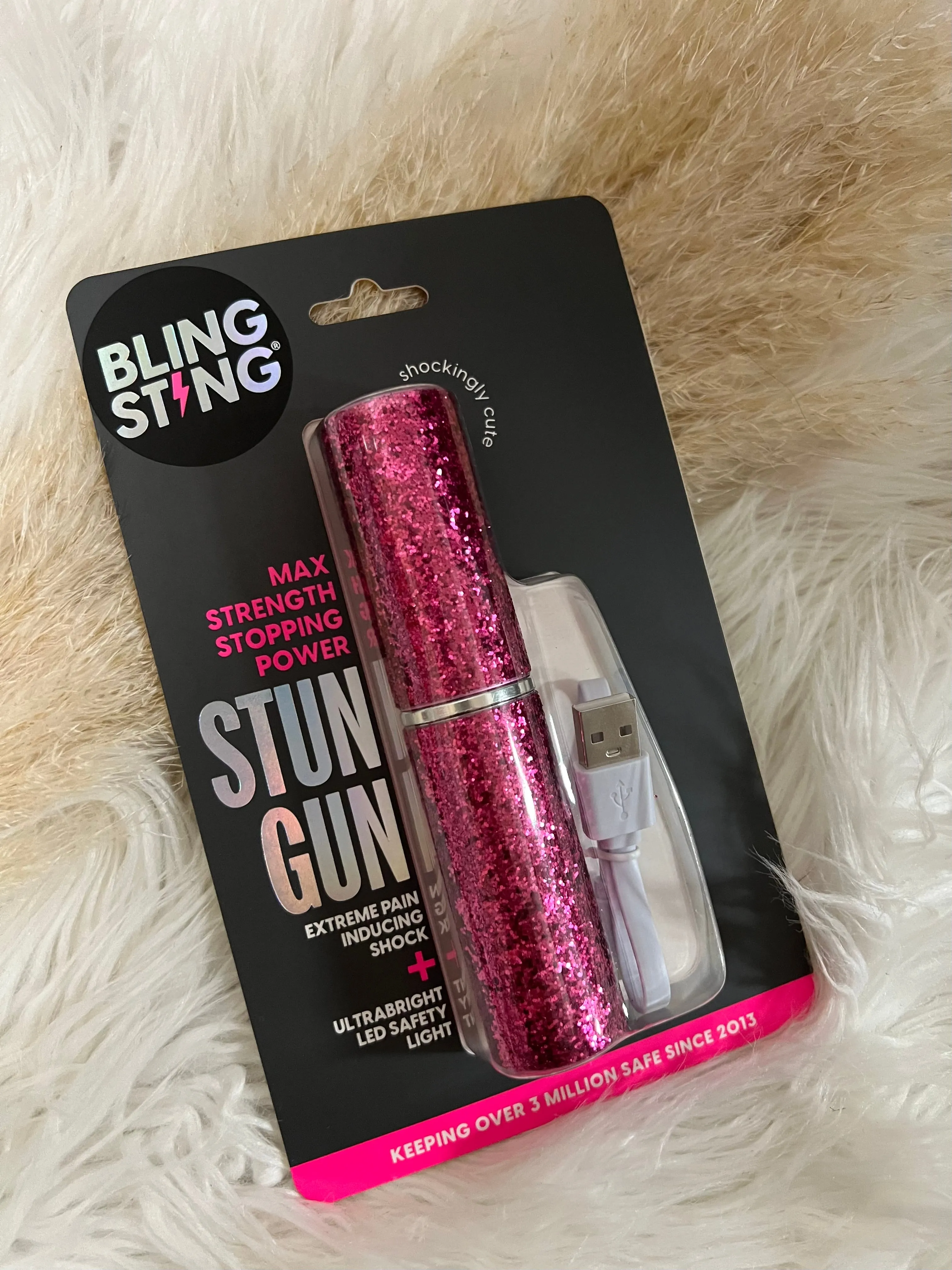 Bling Sting Skinny Mini Stun Gun - Glitter - 2 Color Options