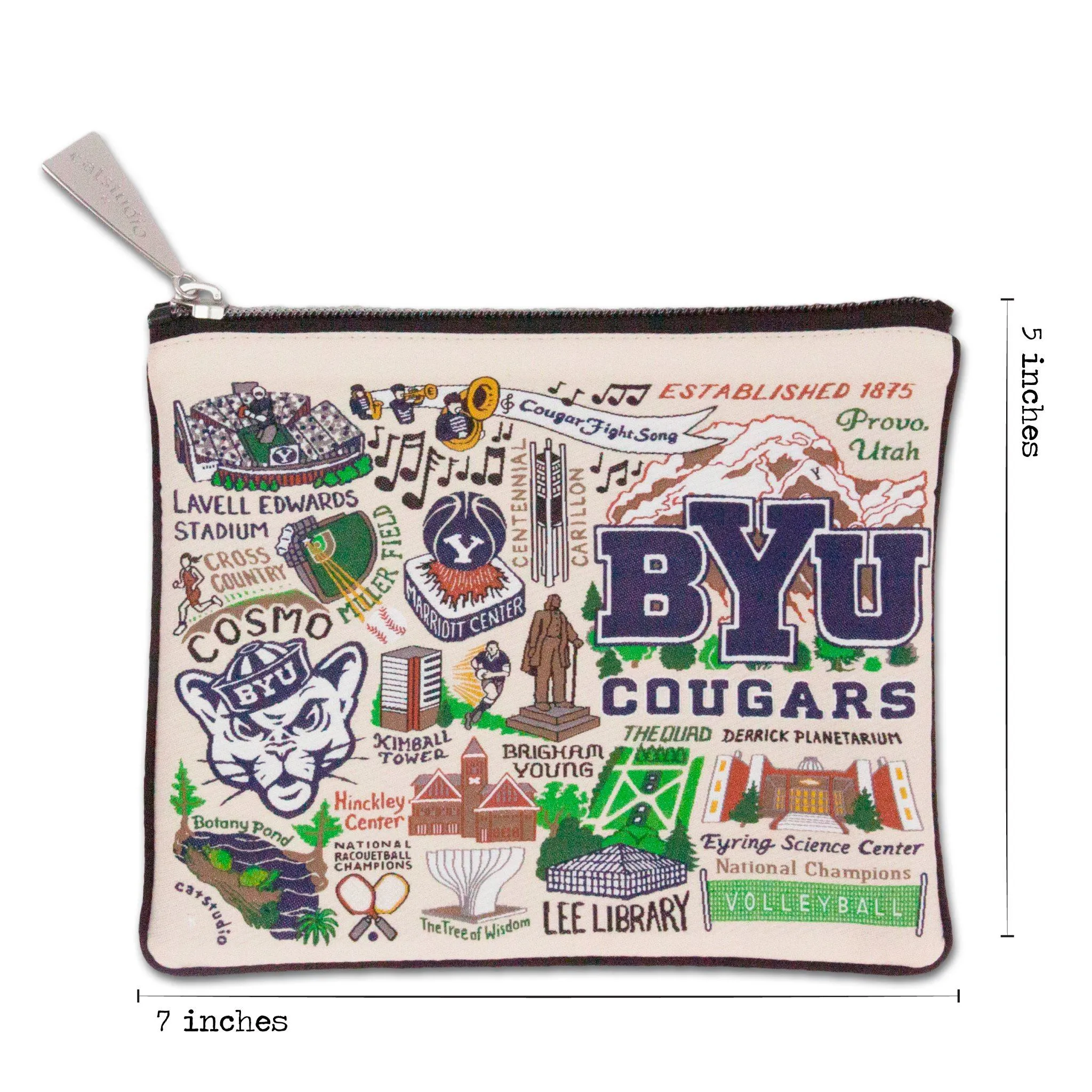 Brigham Young University (BYU) Collegiate Zip Pouch