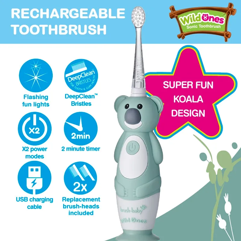 Brush-baby WildOnes Kylie Koala Rechargeable Sonic ElectricToothbrush 0-10yrs