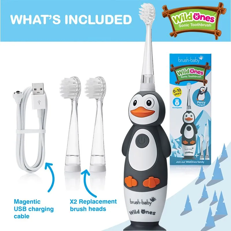 Brush-baby WildOnes Penguin RechargeableSonicElectricToothbrush 0-10yr