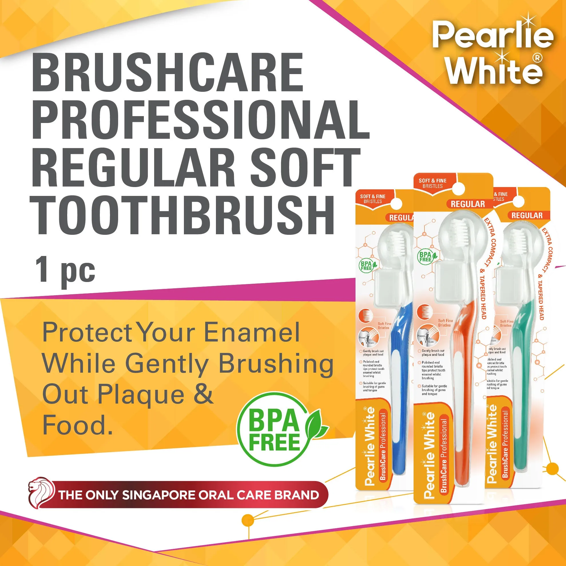 BrushCare Professional Regular Soft Toothbrush