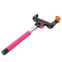 Built in Bluetooth Extendable Selfie Stick Monopod Holder Multi Available - Pink