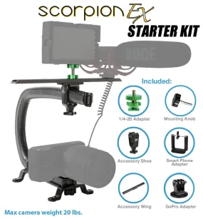 Cam Caddie Scorpion EX Video Camera Stabilizer Handle for Nikon, Canon, JVC, Toshiba, Sony, Olympus, Pentax, Apple iPhone, GoPro Hero 4, Hero 3 , Hero 3 and More