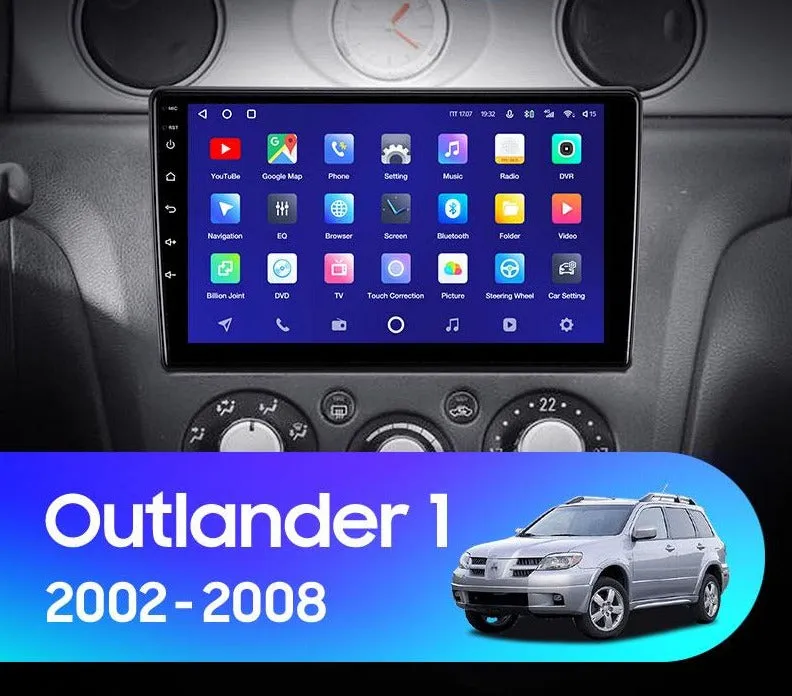 Car Dealz 10.2 Android 10.0 For Mitsubishi Outlander 1 2002 - 2008 In Dash Plus OEM Fascia