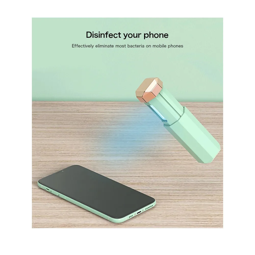 Chargeable Mini UV-C Sanitizer and Disinfection Stick - Green Finish