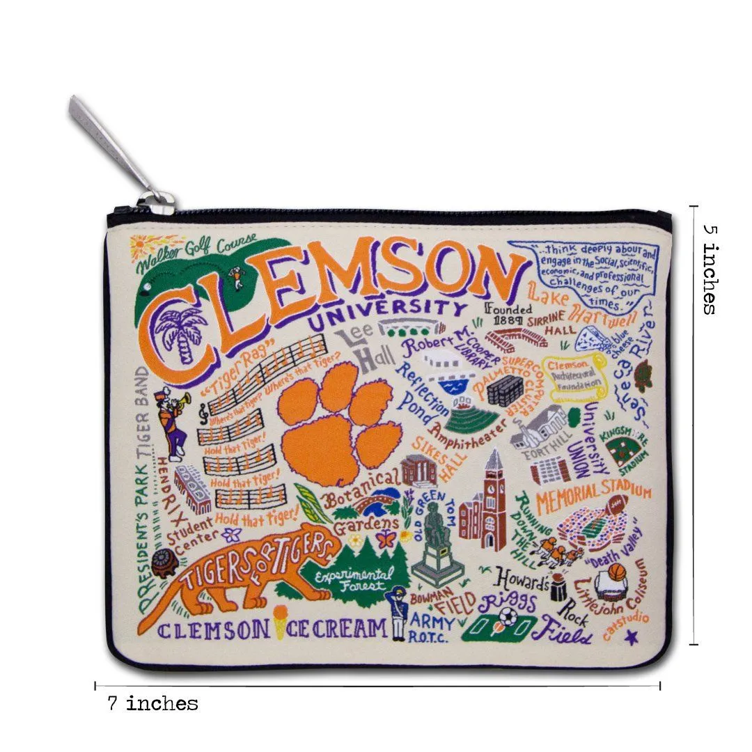 Clemson University Collegiate Zip Pouch