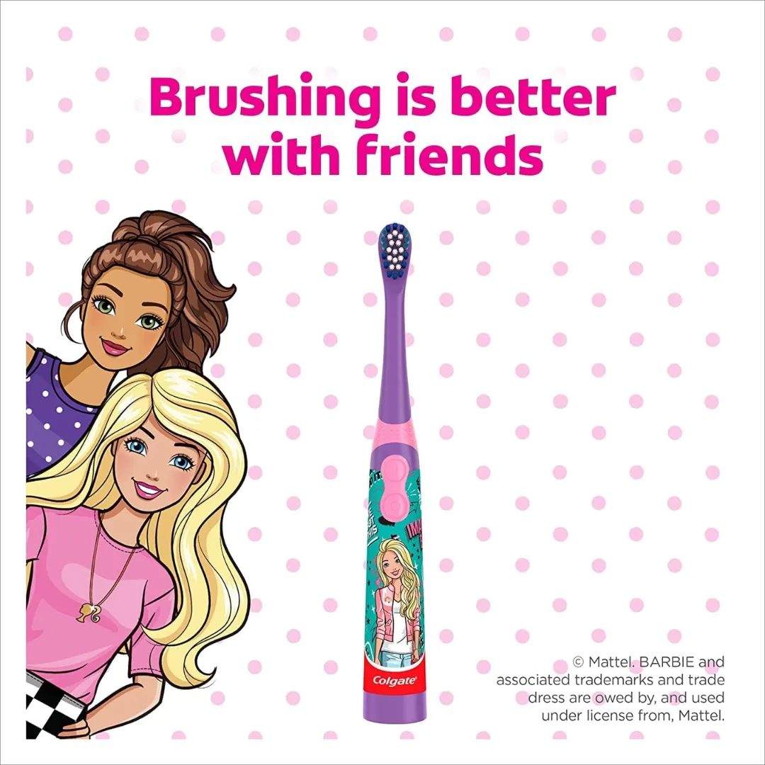 Colgate Barbie Kids Battery Powered Toothbrush (T)