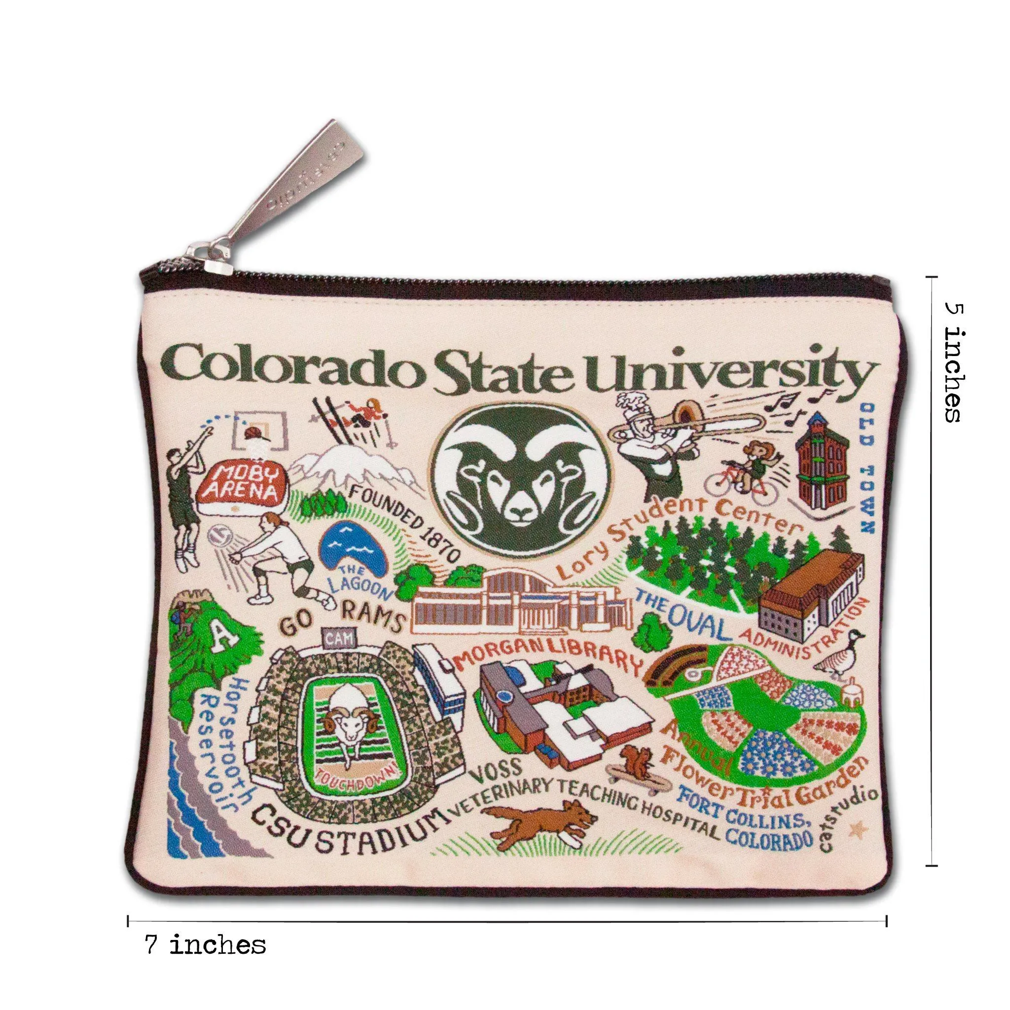 Colorado State University Collegiate Zip Pouch