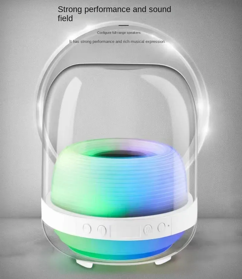 Colorful Light HiFi Sound Long Playtime Small Mini Wireless Portable Speakers