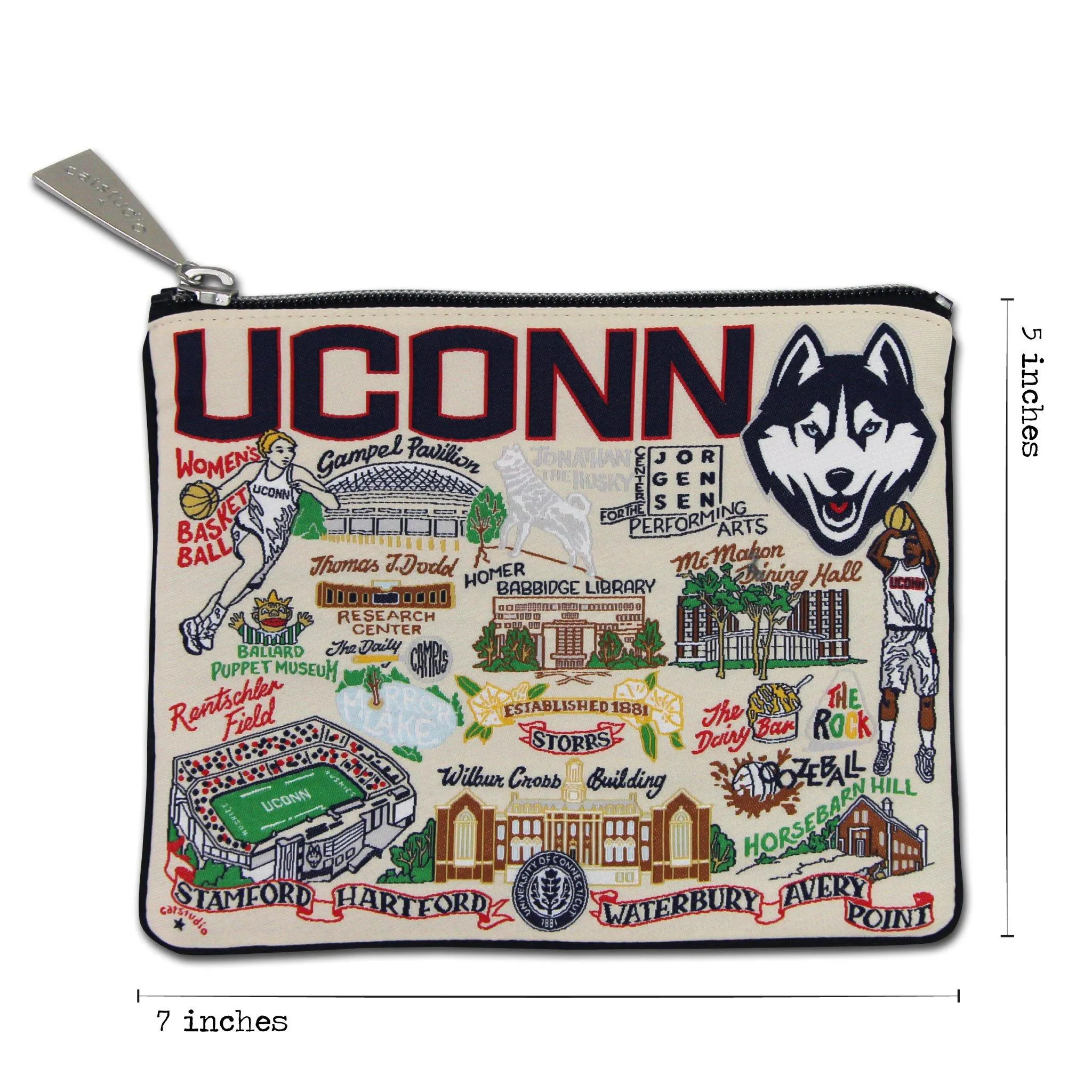 Connecticut, University of Collegiate Zip Pouch