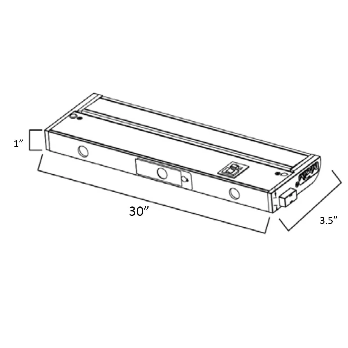 CounterMax 5K 30 Inch LED Under Cabinet Light, 2700K to 5000K, 1800 Lumens, 120V, Bronze