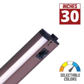 CounterMax 5K 30 Inch LED Under Cabinet Light, 2700K to 5000K, 1800 Lumens, 120V, Bronze