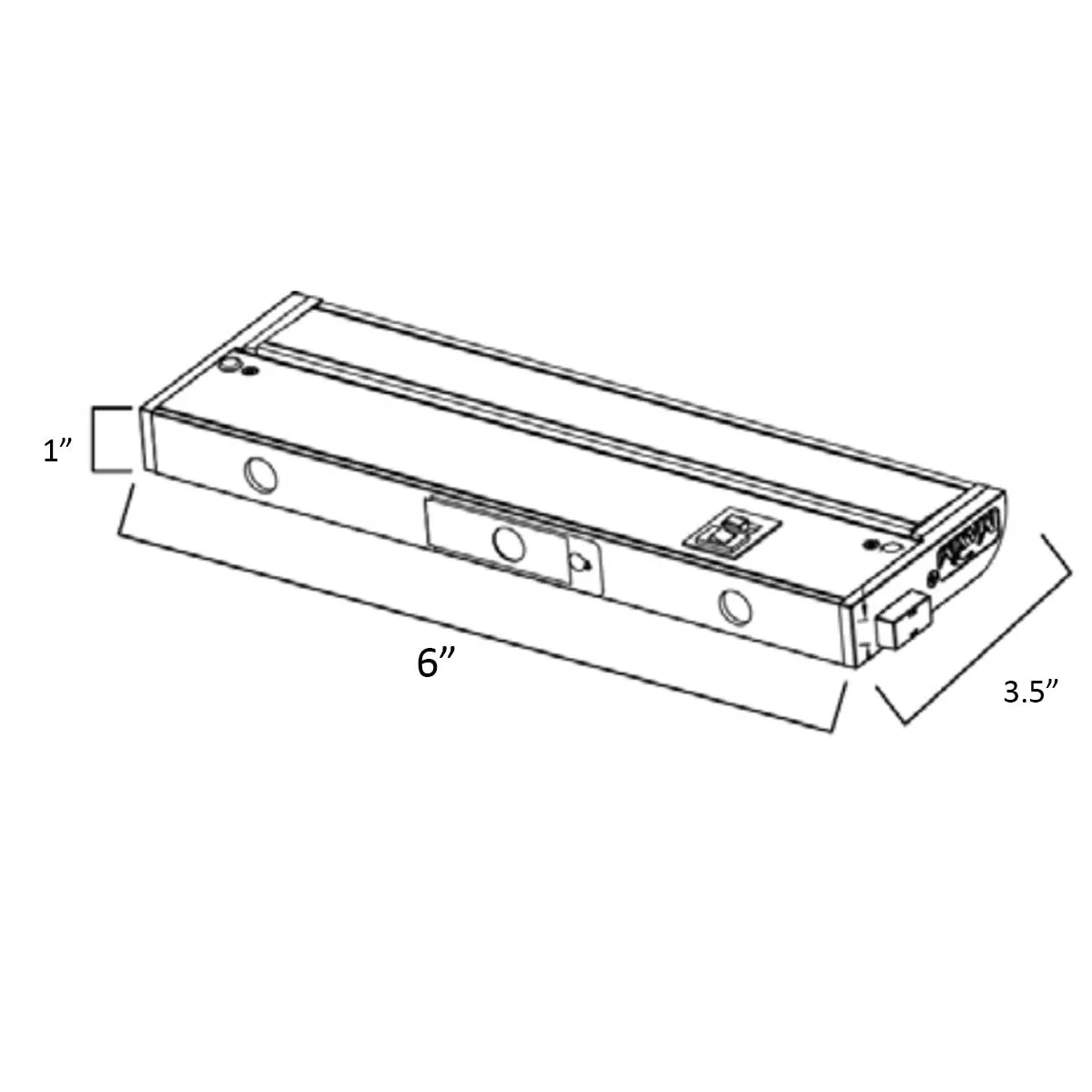 CounterMax 5K 6 Inch LED Under Cabinet Light, 2700K to 5000K, 360 Lumens, 120V, Bronze