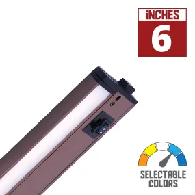 CounterMax 5K 6 Inch LED Under Cabinet Light, 2700K to 5000K, 360 Lumens, 120V, Bronze