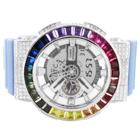 Custom G Shock GA 110TP Multi Color Bling Baguette Bezel Watch