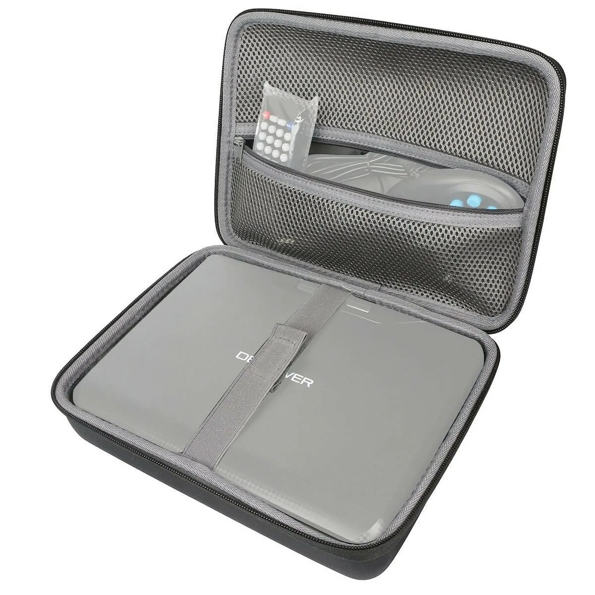 Digicase Hard Carrying Case 7" for Portable DVD Player, TV, External USB