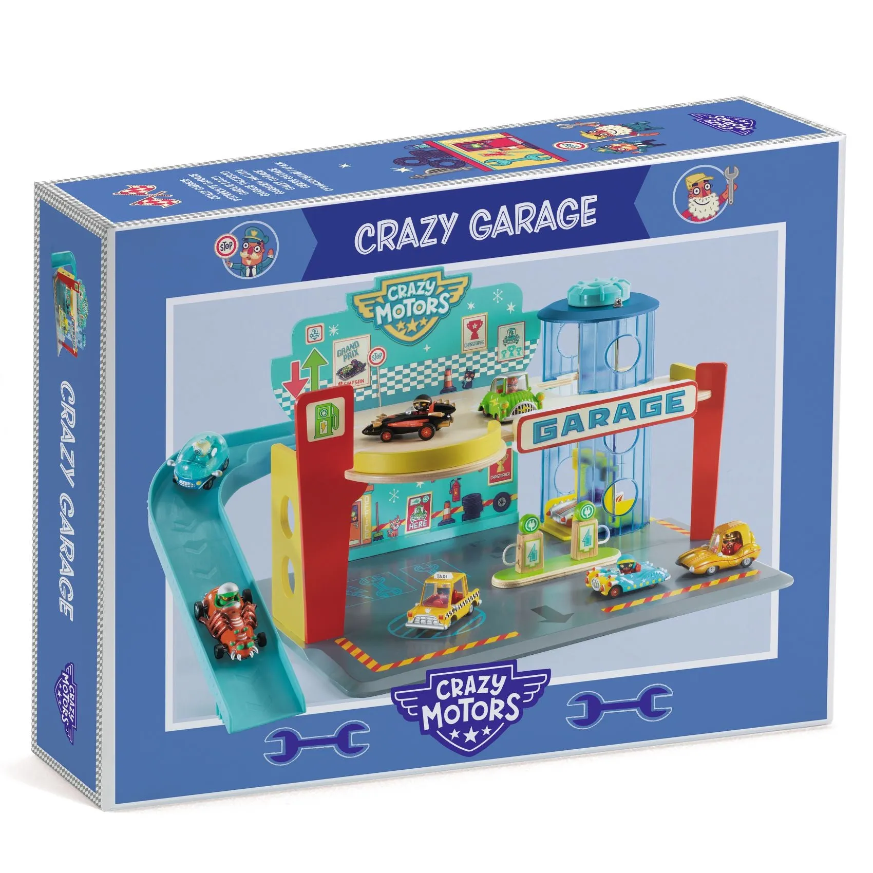 Djeco - Crazy Motors garage play set