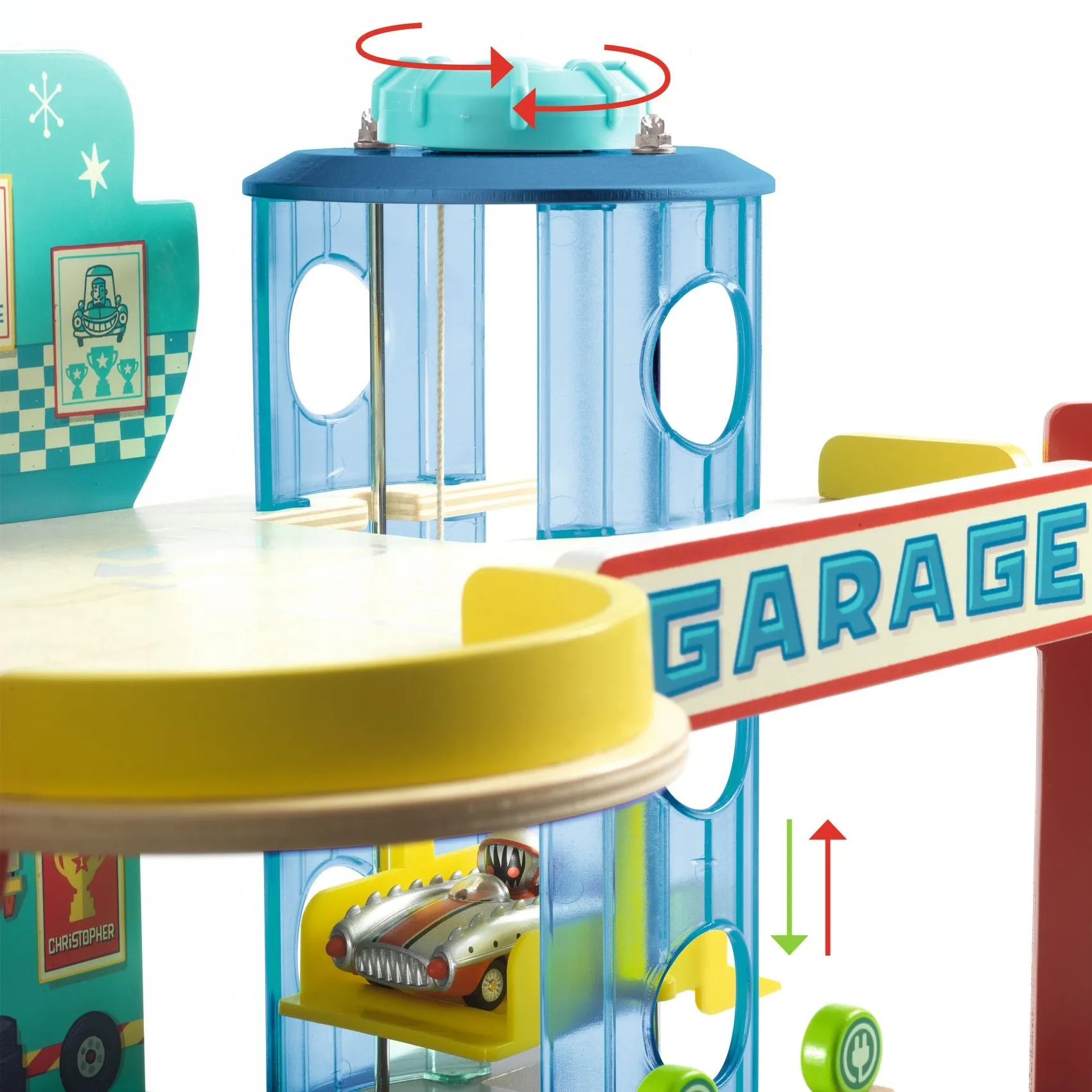 Djeco - Crazy Motors garage play set