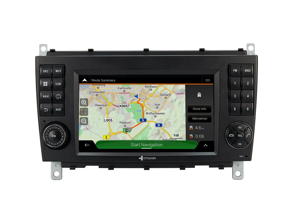 Dynavin 8 Pro Radio Navigation Mercedes C-Class W203 w/ Standard Audio (04-07) 7" Touchscreen Android Auto / Apple Carplay