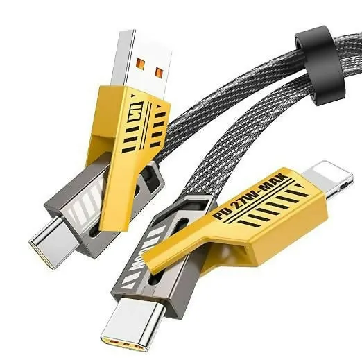 Fast Charging Cable for All Mobiles (4-in-1, 1 Meter)