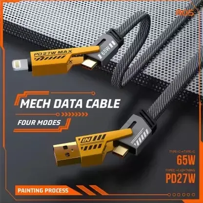 Fast Charging Cable for All Mobiles (4-in-1, 1 Meter)