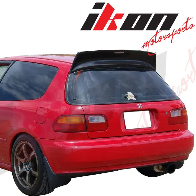 Fits 92-95 Civic 3Door BYS PU Front Bumper Lip Spoiler   Roof Spoiler