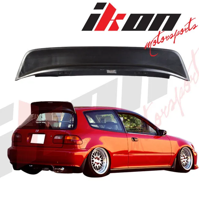 Fits 92-95 Civic 3Door BYS PU Front Bumper Lip Spoiler   Roof Spoiler